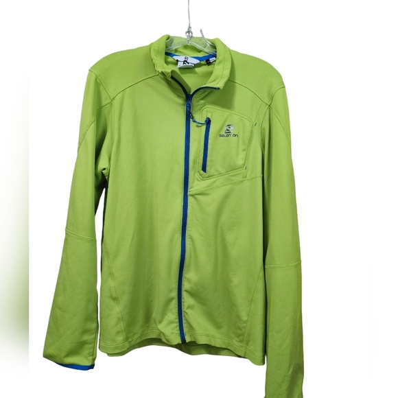Salomon Green Full Zip Long Sleeve Womens Jacket - Picture 1 of 7